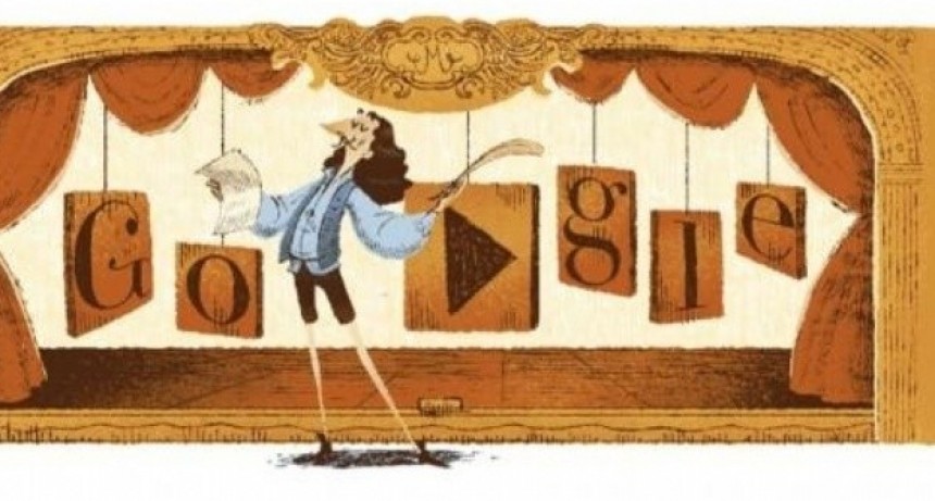 Google rindio homenaje a Moli�re, un dramaturgo franc&eacute;s
