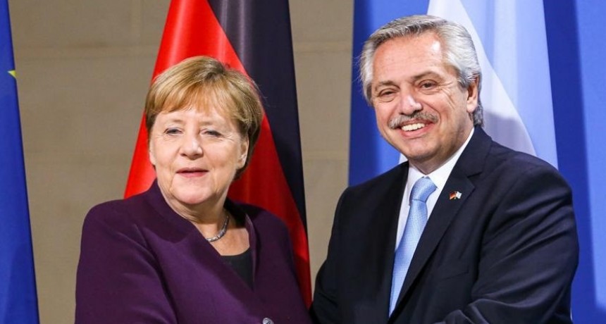 Reunión Alberto Fernández con la canciller alemana Angela Merkel 