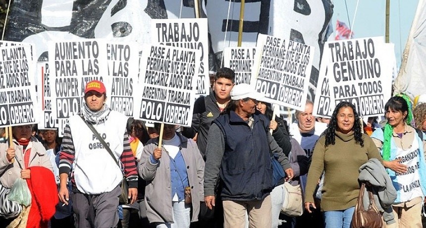 El Polo Obrero marchó en reclamo de aumentos