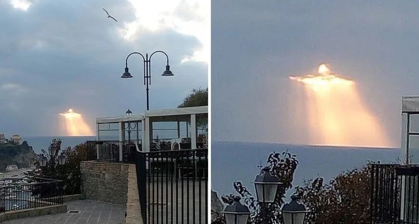 La imagen de Jesús iluminado apareció en el cielo de Italia
