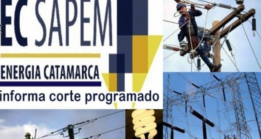 Este martes, corte de energía programado
