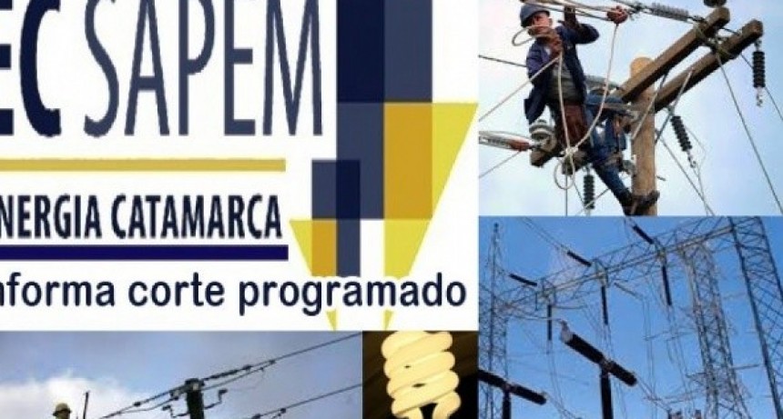 Este miércoles, corte de energía programado
