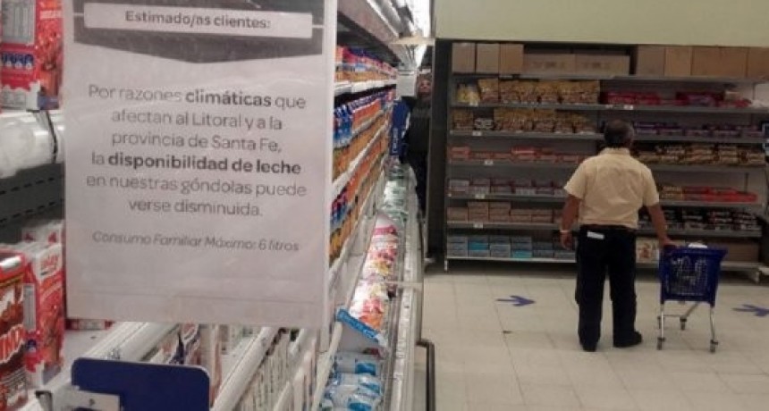 Desabastecimiento de leche de segunda marca en los supermercados de capital 