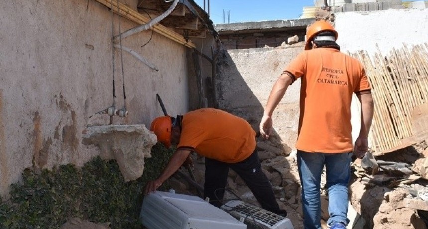 Cedió el techo de una vivienda y un hombre se salvó milagrosamente