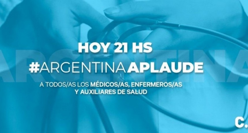 Argentina aplaude: convocan hoy a apoyar a los profesionales de salud que trabajan contra el coronavirus