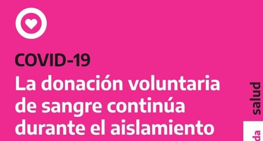 Convocatoria voluntaria para donar sangre