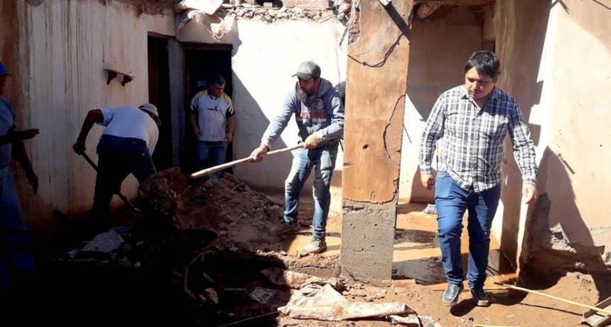 Temporal en Tinogasta: el intendente Nóblega recorrió las zonas afectadas