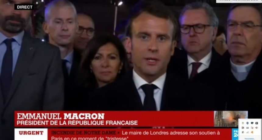 Reconstruiremos Notre Dame, anticipó el presidente francés