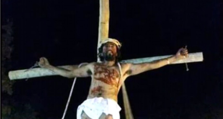 Viacrucis viviente en Fiambalá