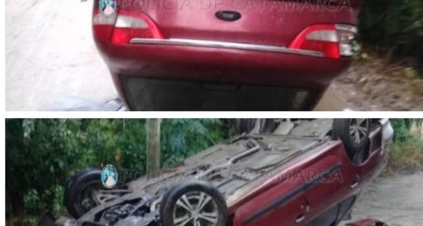 Adolescente volcó el auto que manejaba