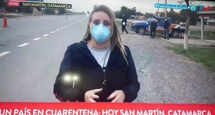 Movil de TN varado en San Martín