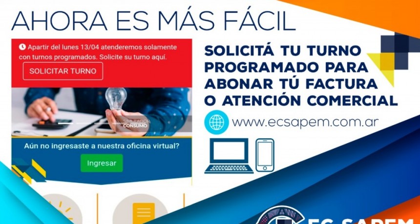 EC SAPEM habilitó turnos programados