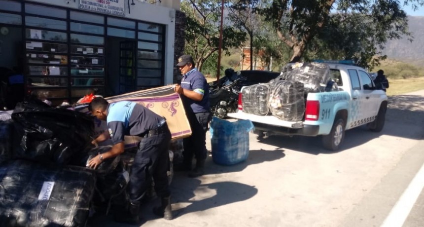 Secuestran mercadería ilegal en Puesto Caminero de El Portezuelo