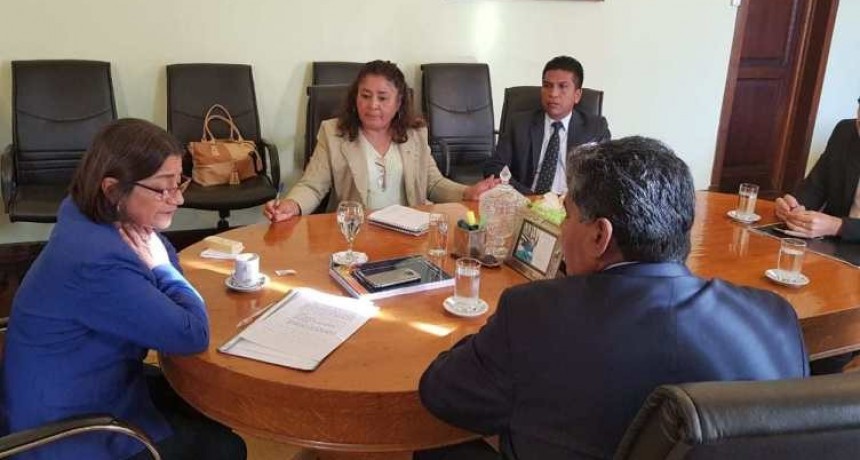 Corpacci recibió al intendente Ríos y a funcionarios municipales