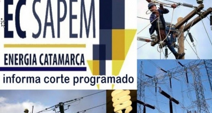 Este miércoles, corte de energía programado