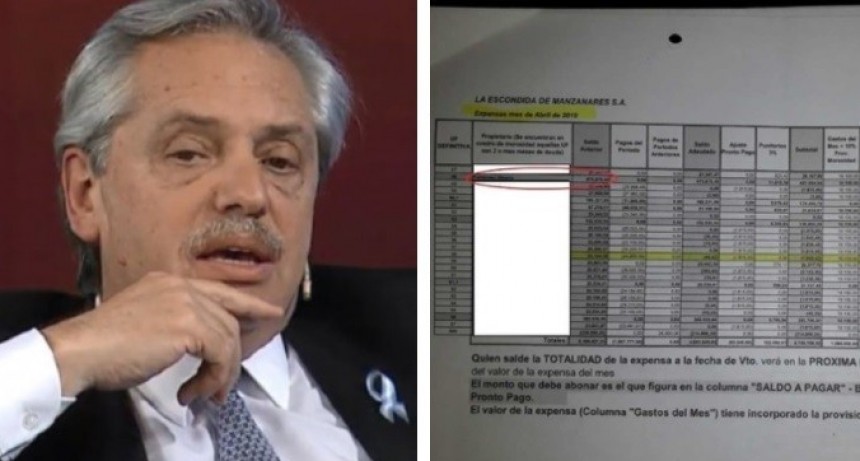 Alberto Fernández debe medio millón de pesos de expensas en un country