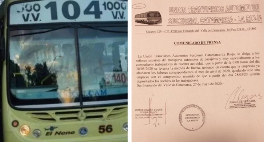 Se levantó el paro de colectivos, vuelven a las calles