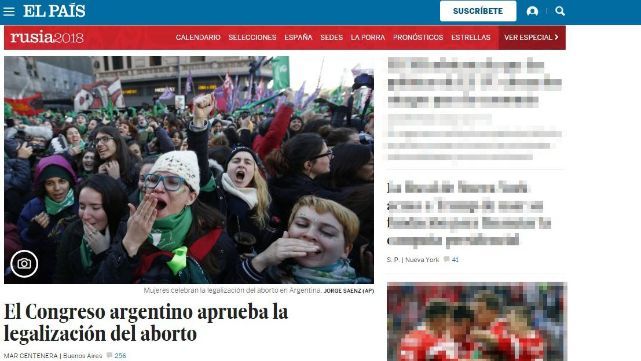Aborto: media sanci&oacute;n lleg&oacute; a los diarios del Vaticano y del mundo