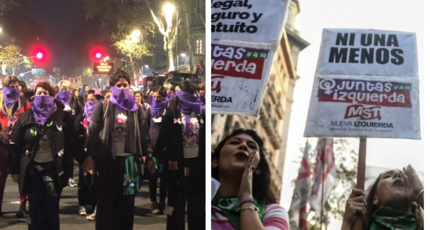 En Buenos Aires:  Ni una menos contra la violencia machista,aborto legal ya y abajo el ajuste de Macri y el FMI