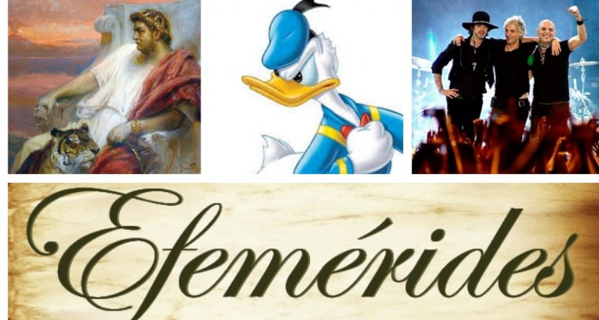 Un día como hoy: efemérides del 9 de Junio