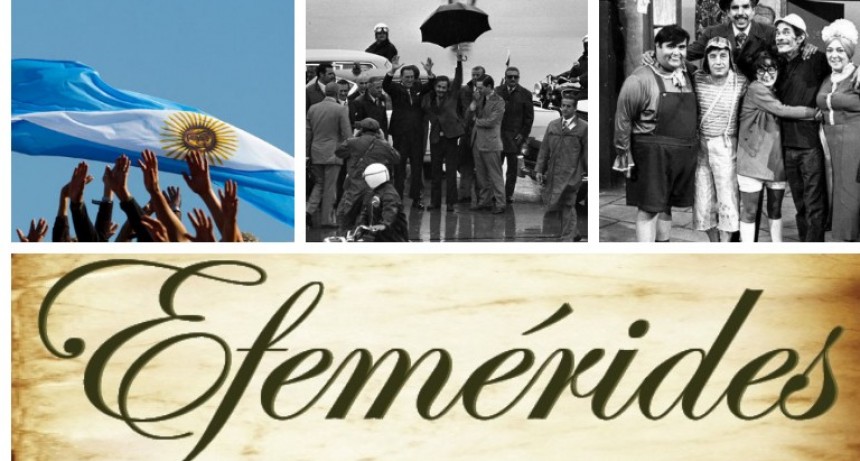 Un día como hoy: efemérides del 20 de Junio