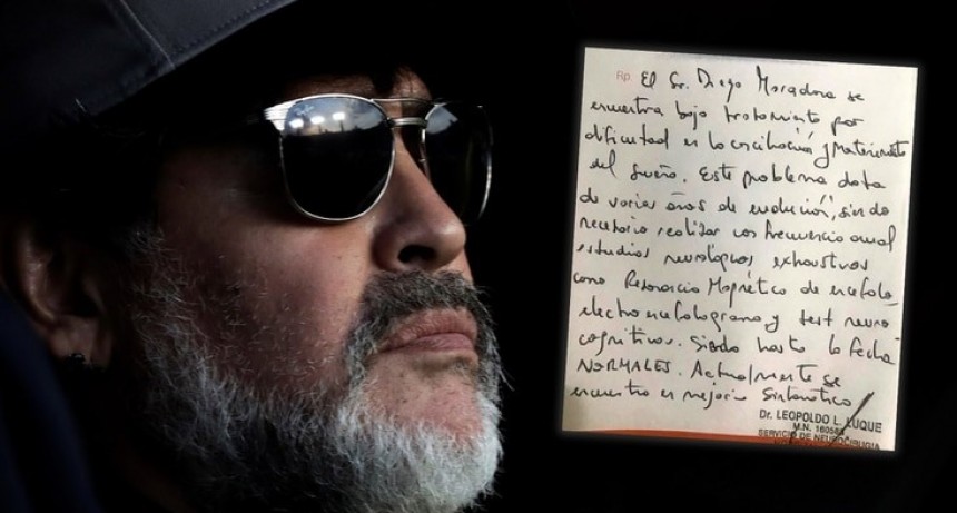 Documento: se filtró el diagnóstico oficial sobre la salud de Diego Maradona