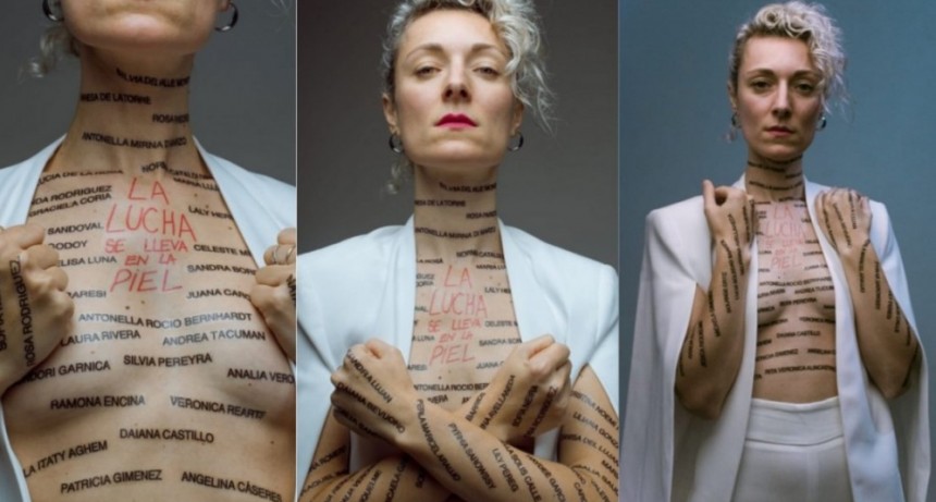 La lucha se lleva primero en la piel: la campaña de una artista plástica para el #Niunamenos