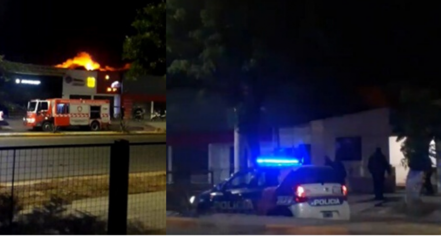 Incendio en lubricentro y gomería San Roque en la Chacarita