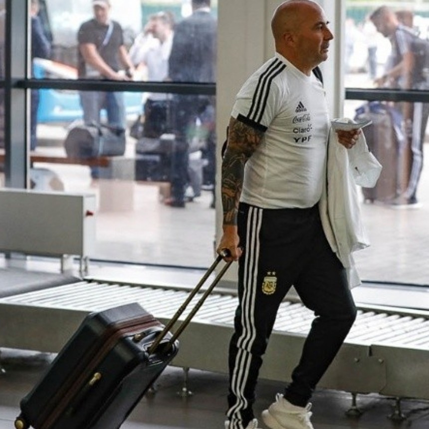 Sampaoli lleg&oacute; al pa&iacute;s