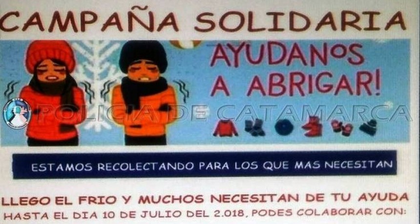 Polic&iacute;as realizan campa&ntilde;a solidaria Ayudemos a Abrigar&rdquo;