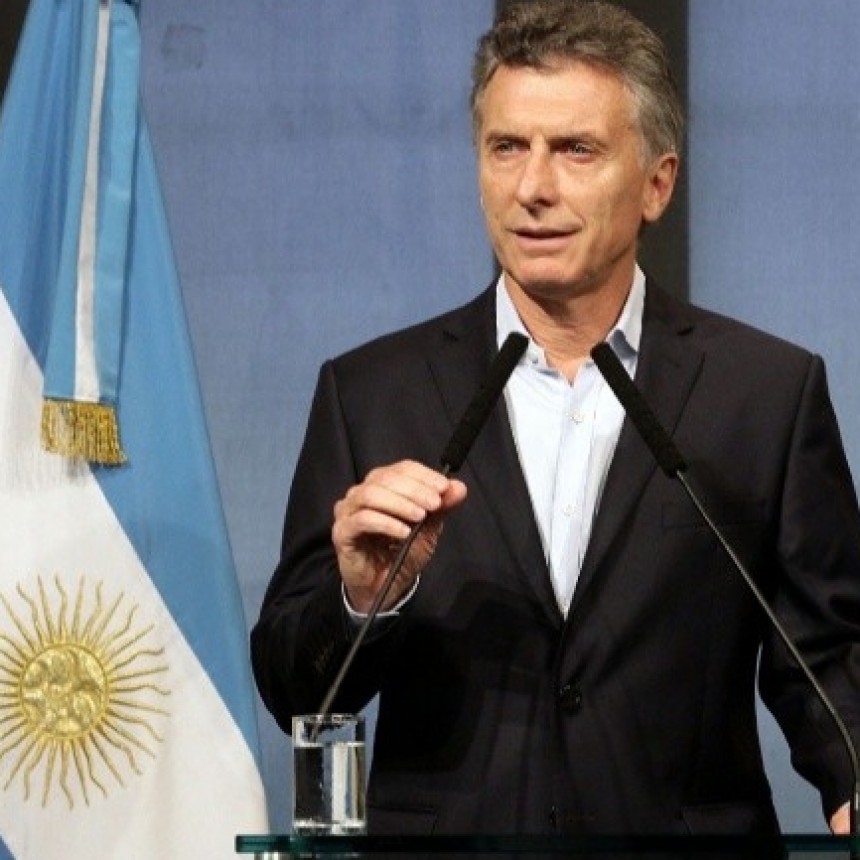 Macri da una conferencia de prensa en Olivos
