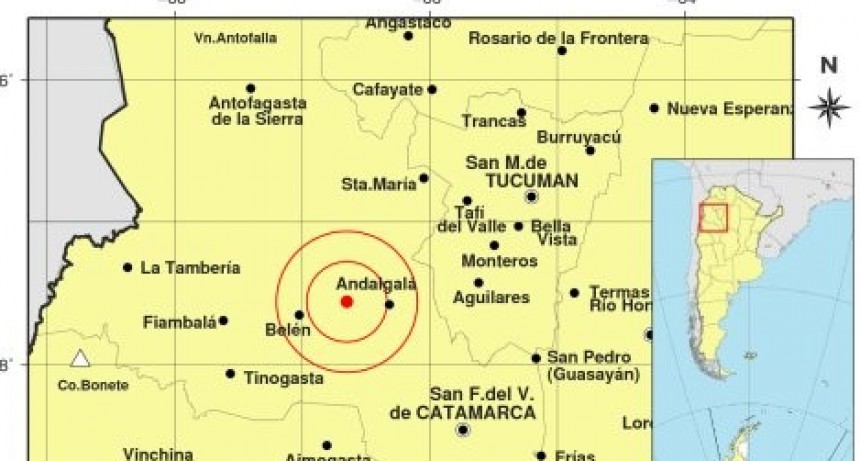Fuerte sismo de 4.5 grados sacudió a Catamarca