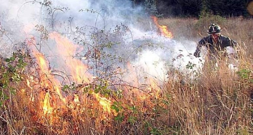 Incendios de pastizales en Valle Viejo y Fray Mamerto Esquiú