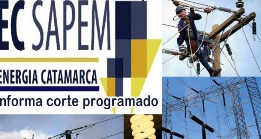 Programan corte de energía para este jueves