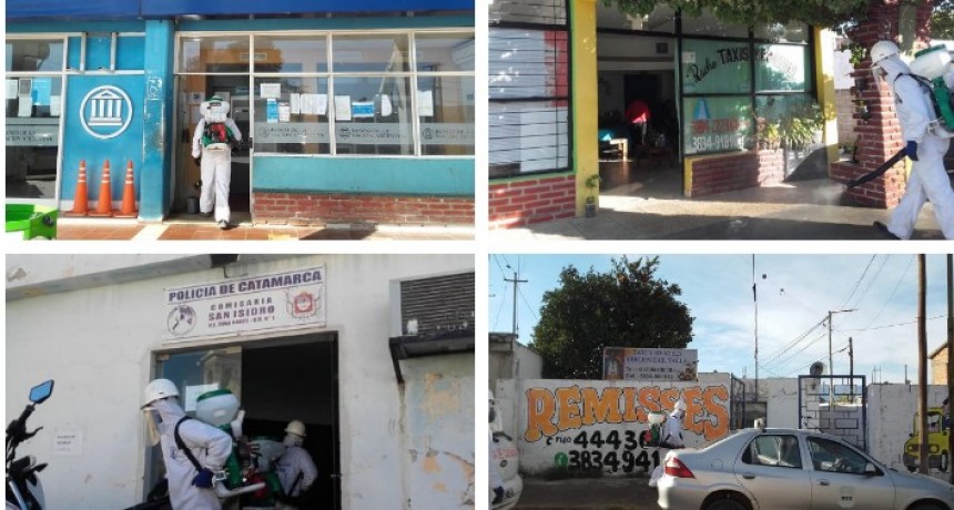 Tras el caso positivo de un chofer, desinfectaron tres remiserías en Valle Viejo