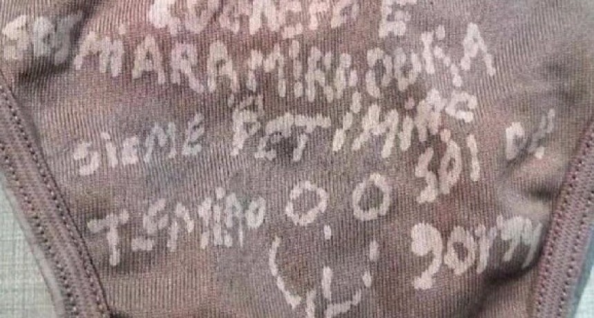 DEGENERADO: Roba  bombachas y las regresa a sus dueñas con mensajes obscenos