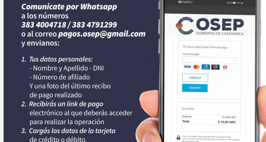 Entró en funcionamiento el sistema de cobro online de OSEP