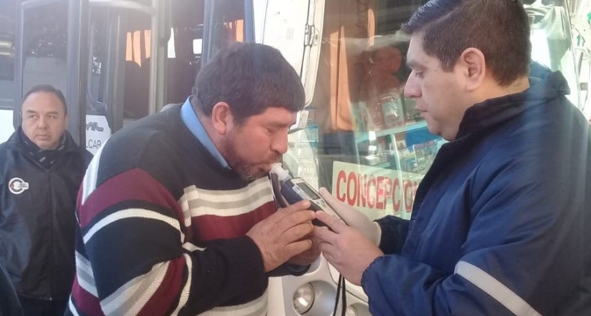 Realizaron controles de alcoholemia a choferes de colectivos