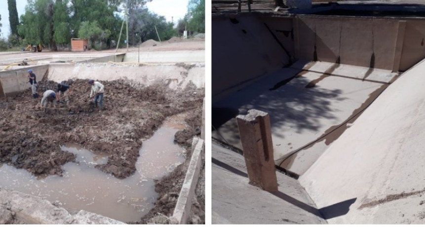 Trabajos de mantenimiento en la Planta Potabilizadora de Tinogasta