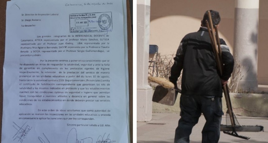 Los docentes no volverán a las aulas el próximo lunes,por incumplimiento del protocolo de limpieza