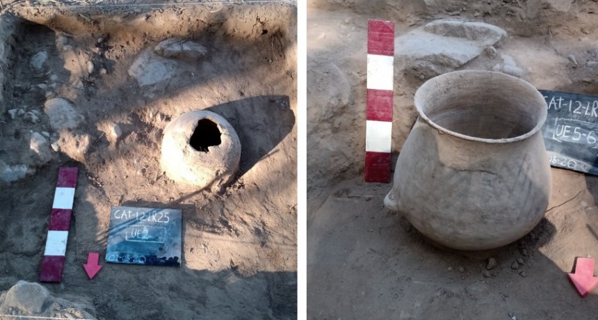 Encuentran piezas arqueológicas en el ingreso a Pomán 