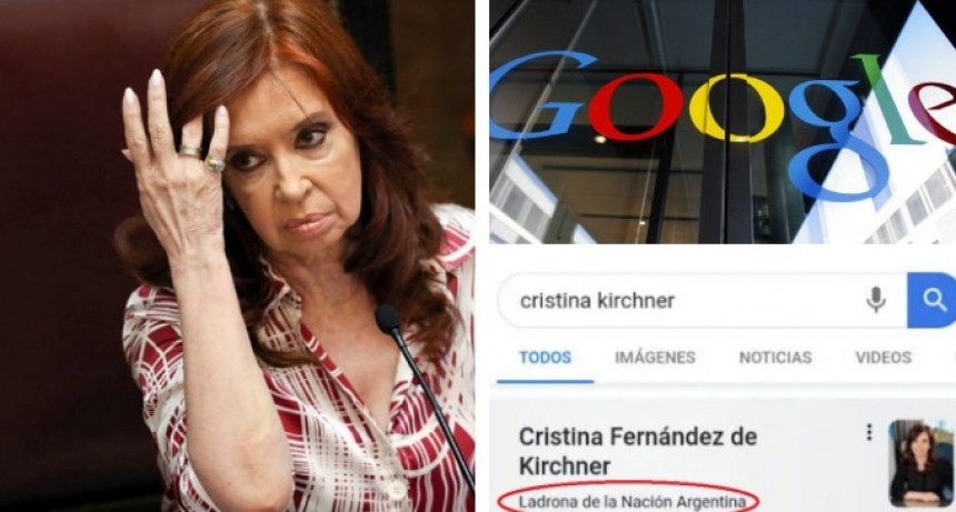 La respuesta de Google al reclamo de Cristina Kirchner por describirla como “ladrona de la Nación”