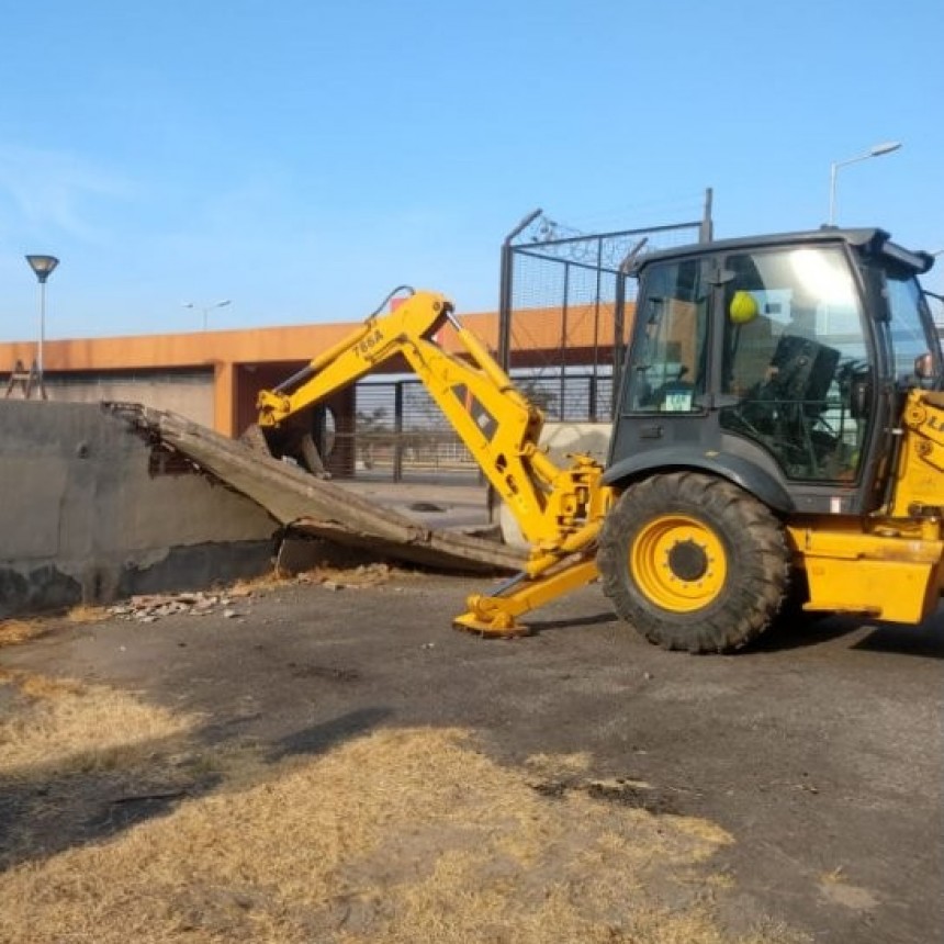 Iniciaron las obras de reparación del Estadio Provincial Bicentenario