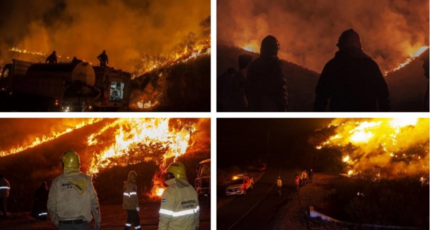 Camino a El Rodeo:  Incendio de grandes dimensiones fue contenido por Bomberos