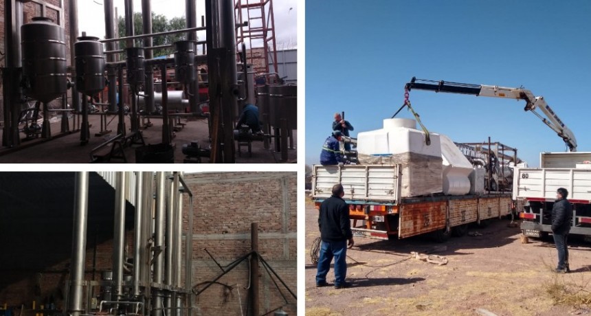 Llegó la concentradora de mosto a Tinogasta