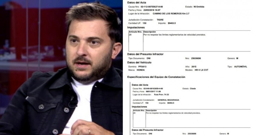 Tras escrachar a una manifestante del 17A, revelan que Brancatelli también debe multas