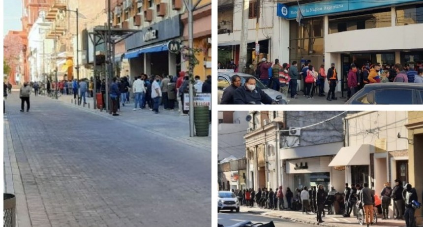 Bancos desbordados para retirar la tarjeta para poder cobrar el tercer IFE