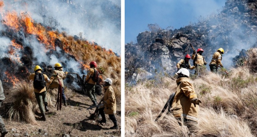 Luego de cuatro días, declaran “circunscripto” el incendio del cerro Ancasti  