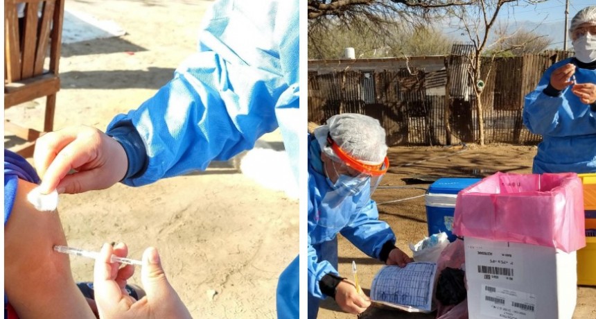 Operativo de vacunación en Valle Chico
