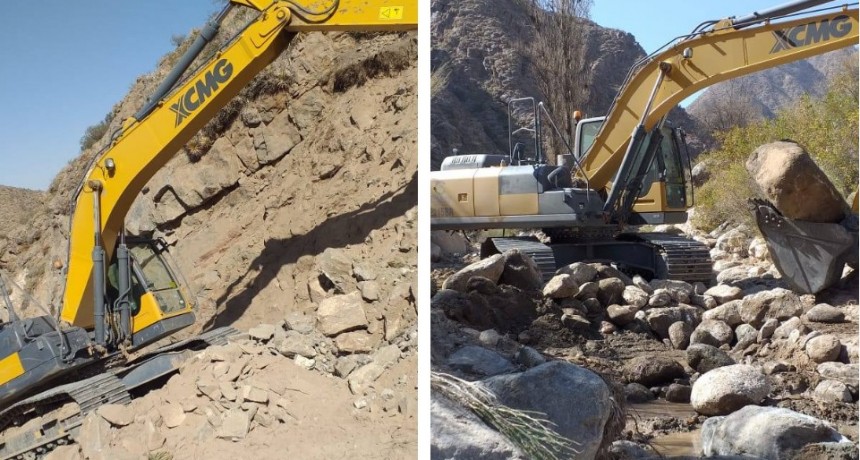 Trabajos de reconstrucción del camino que une Río Grande con Tatón